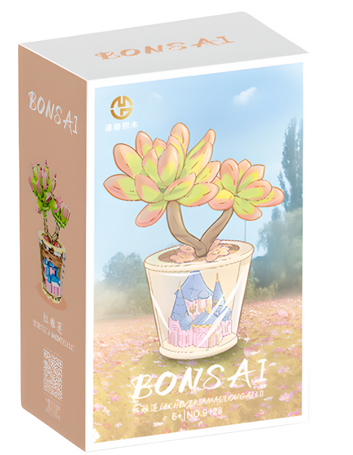 zestaw klocki kwiaty w doniczce 3d dwustronna doniczka zamek ptaszki