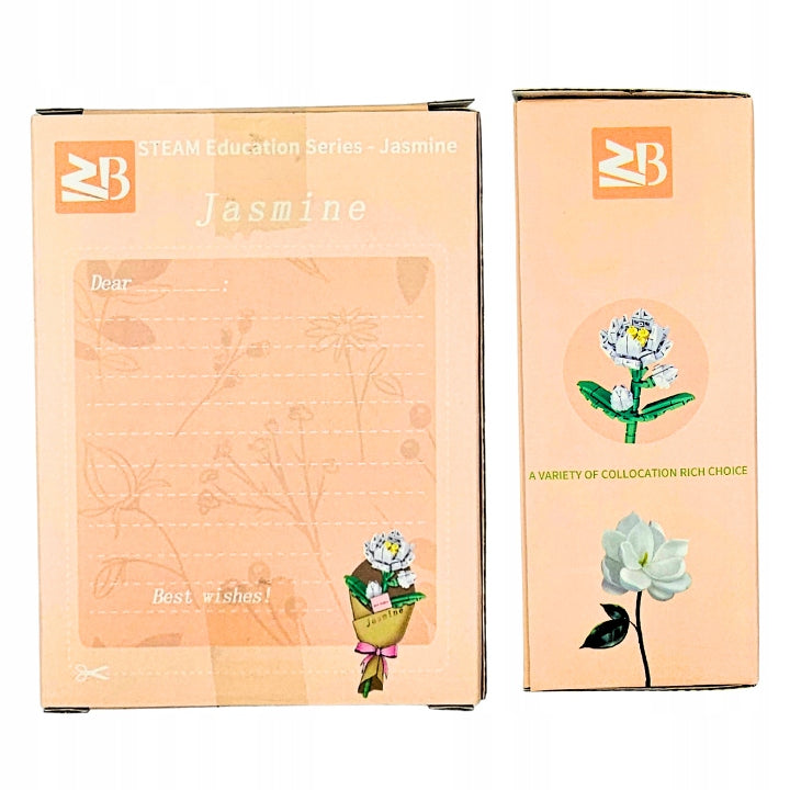 jaśmin flower: kwiatek z klocków 3d