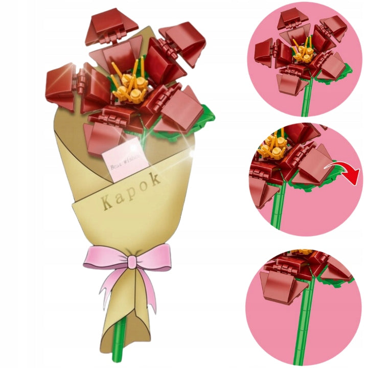 kapok flower: kwiatek z klocków 3d